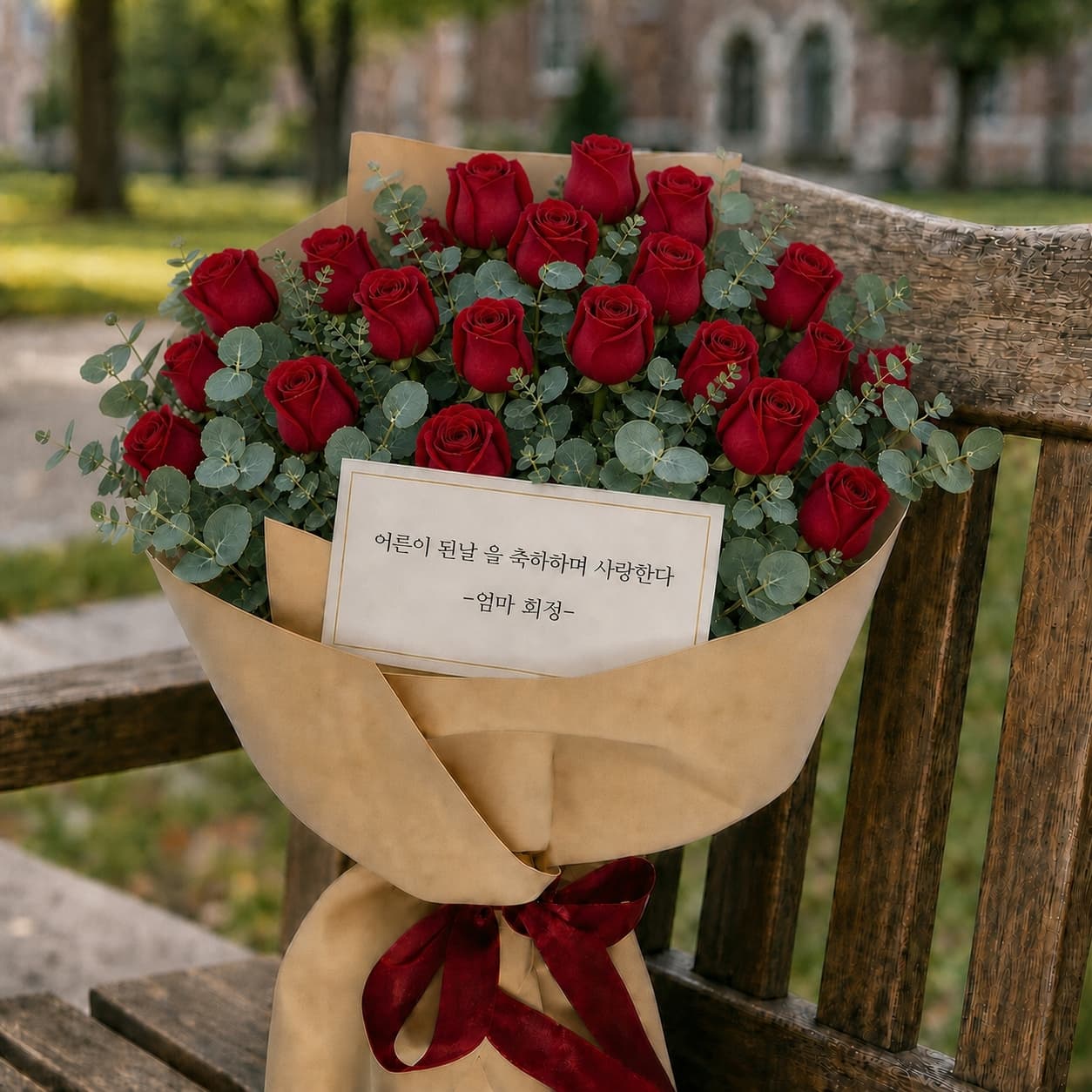 성년의날 스무송이 장미 레드