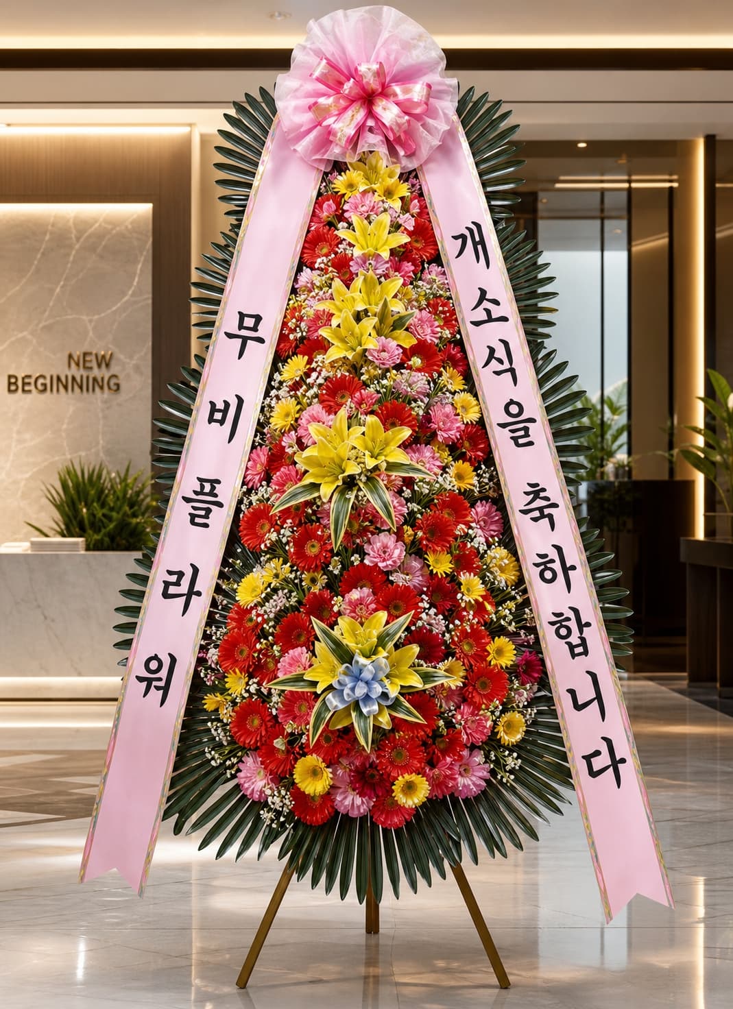 개소식 축하 3단 화환