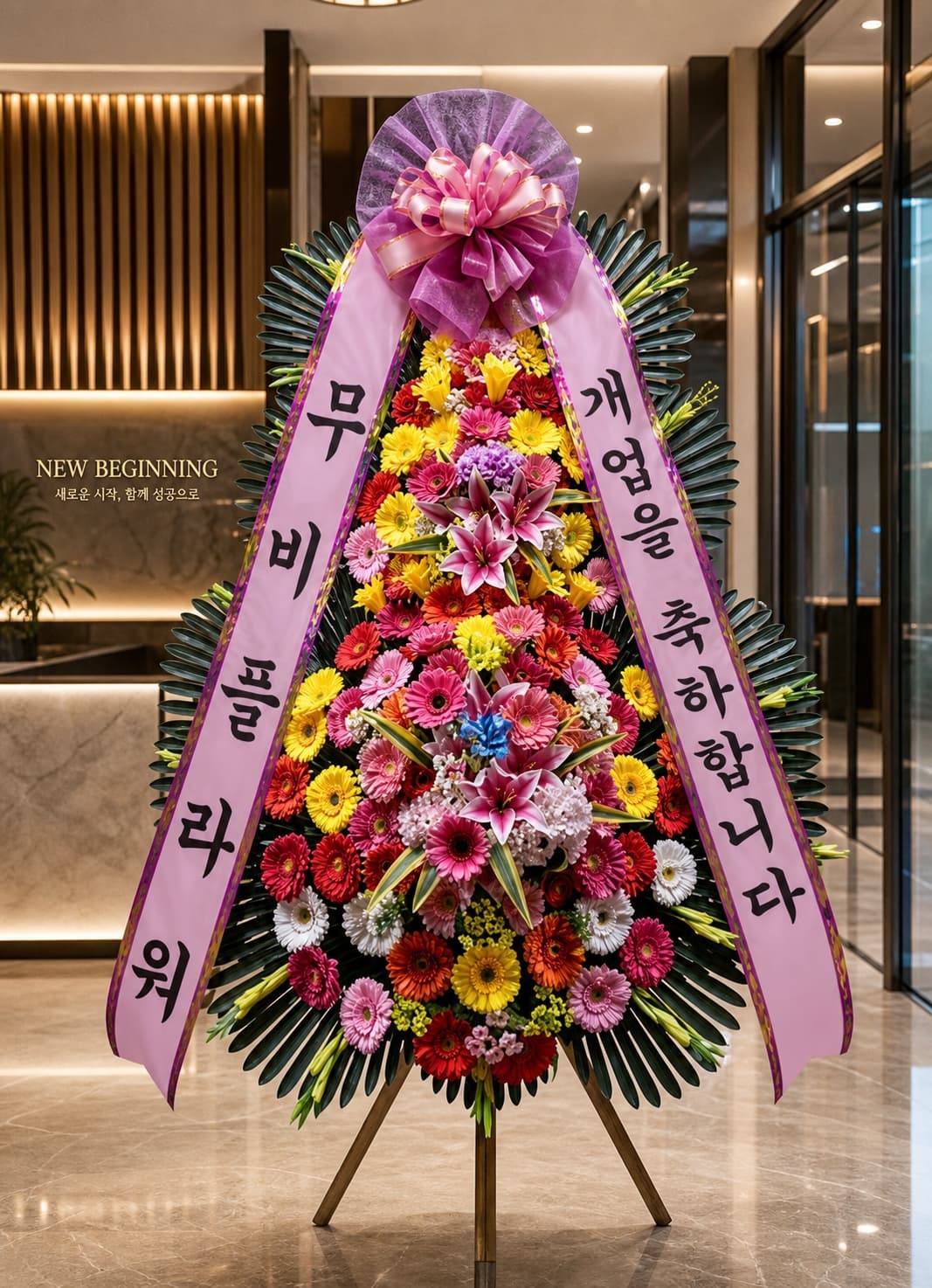 번영 기원 개업 축하 화환