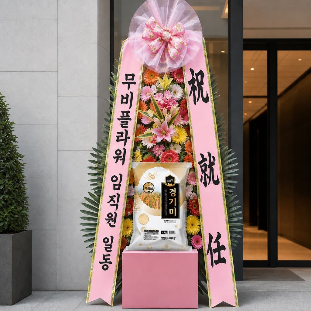 축 취임 쌀화환 4kg