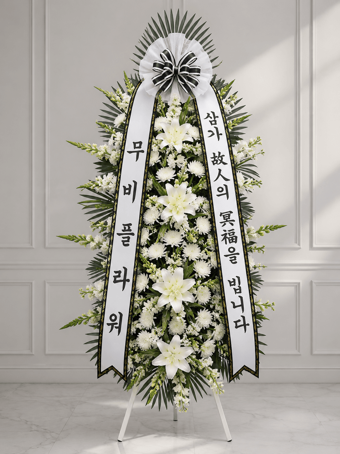 백합 스톡 근조화환 대형