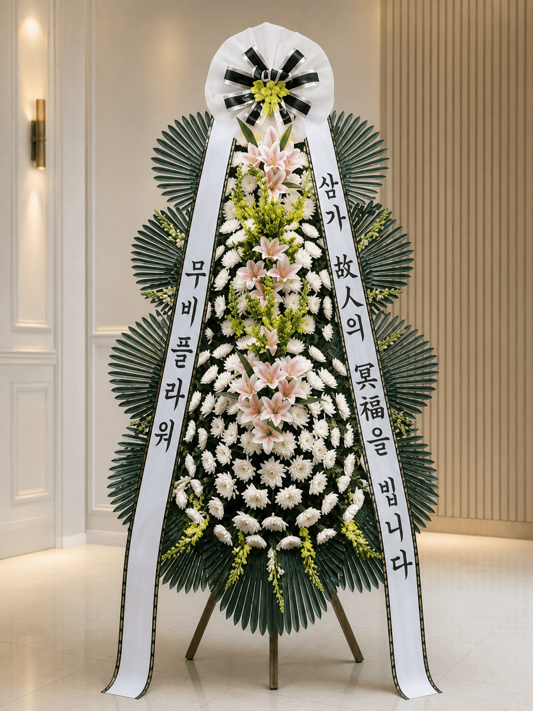 핑크 릴리 근조화환 특대