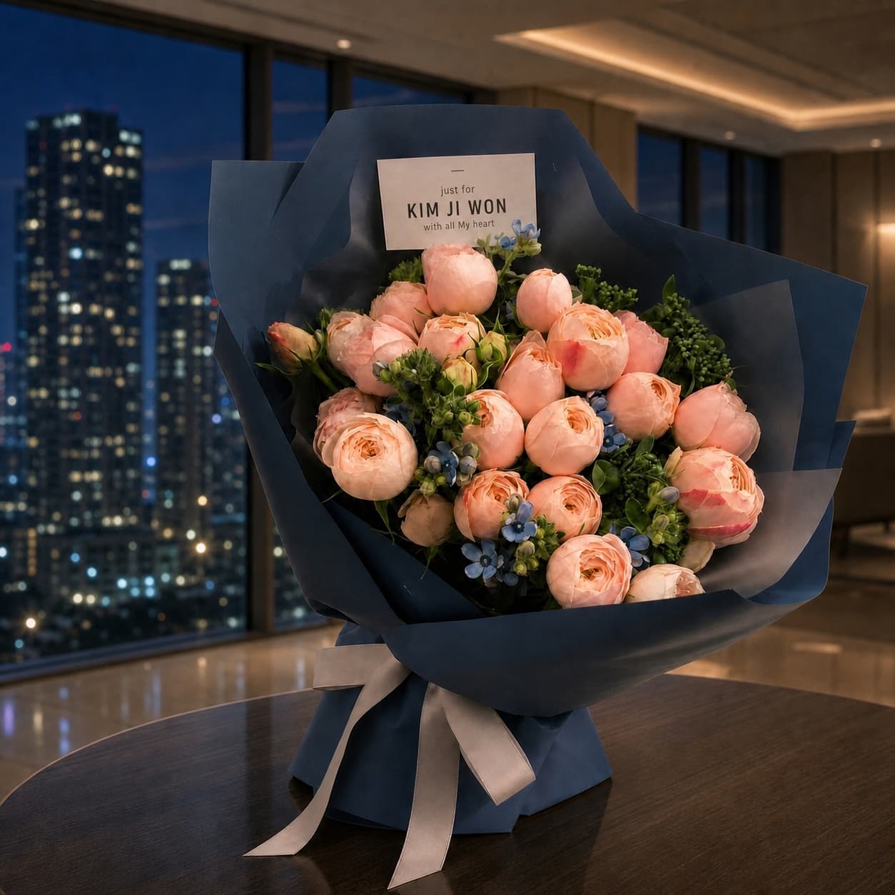 라넌 꽃다발 "사랑스러운 그녀에게"